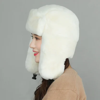 Solid Warm Ear Flap Aviator Hat - Image 13