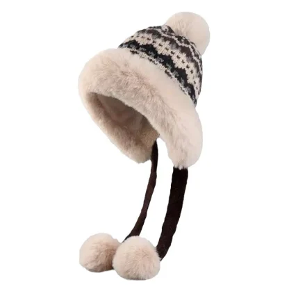 Tribal Print Cozy Trapper Hat - Image 8