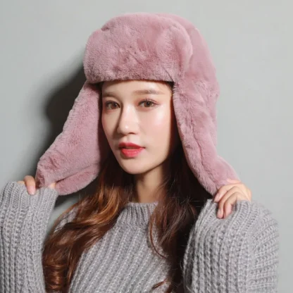 Solid Warm Ear Flap Aviator Hat