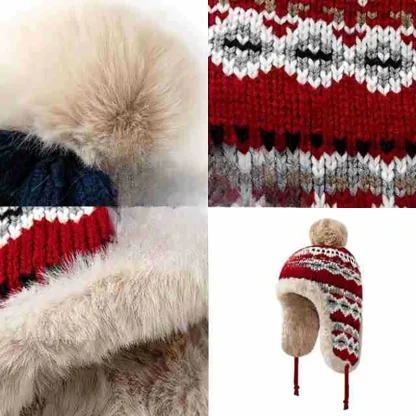 Tribal Print Cozy Trapper Hat - Image 6