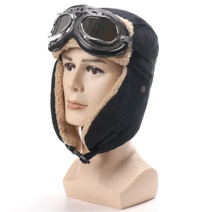 Aviator Hat with Ear Flap and Goggles - Image 6