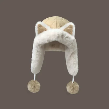 Ushanka with Cute Bear Ear Design - Image 6