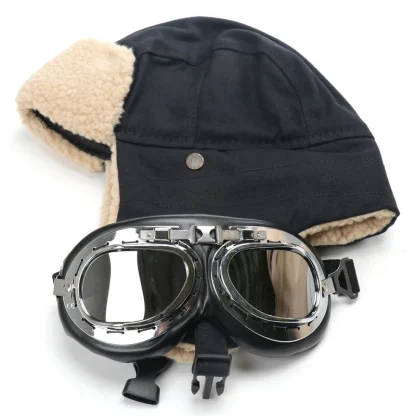 Aviator Hat with Ear Flap and Goggles - Image 5