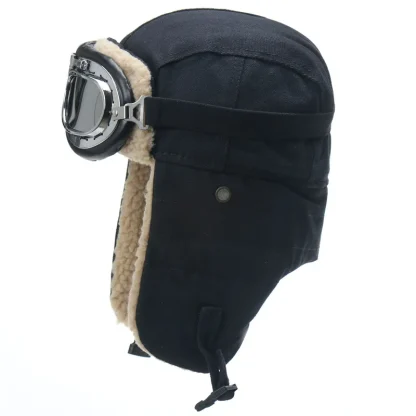 Aviator Hat with Ear Flap and Goggles - Image 3