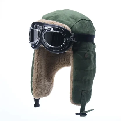 Aviator Hat with Ear Flap and Goggles - Image 9