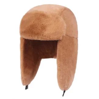 Simple Plain Color Ushanka with Ear Flaps