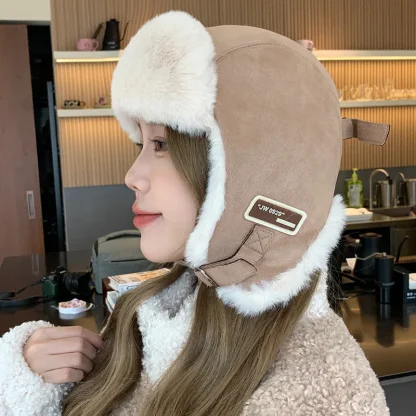 Warm Aviator Hat with Adjustable Buckle - Image 11