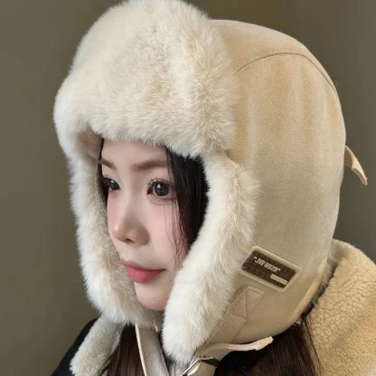 Warm Aviator Hat with Adjustable Buckle - Image 9