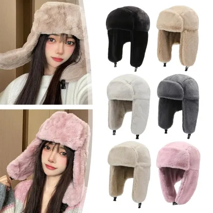 Thickened Warm Ushanka with Ear Flaps - Image 4