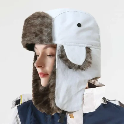 Ushanka Buckled Ear Flaps with Faux Fur - Image 7