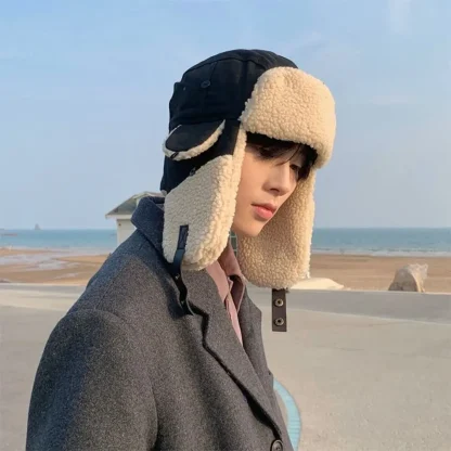 Warm Thick Aviator Hat with Ear Flaps - Image 11