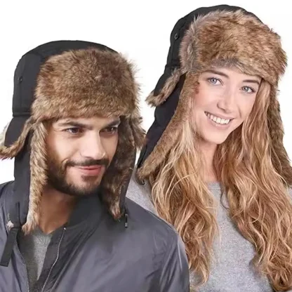 Ushanka Buckled Ear Flaps with Faux Fur - Image 5