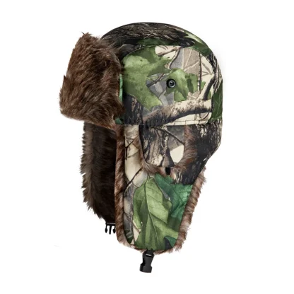 Foldable Ear Flaps Ushanka with Camo Print - Image 8