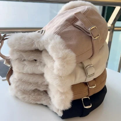 Warm Aviator Hat with Adjustable Buckle - Image 13