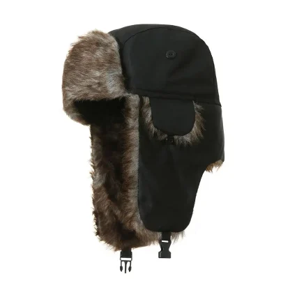 Ushanka Buckled Ear Flaps with Faux Fur - Image 4