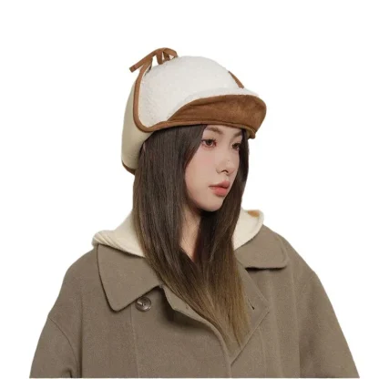 Warm Aviator Hat with Tie-up Ear Flaps - Image 3