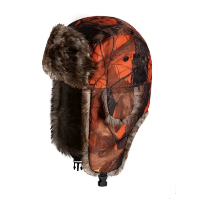 Foldable Ear Flaps Ushanka with Camo Print - Image 3