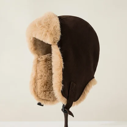 Thickened Faux Fur Aviator Hat with Windproof