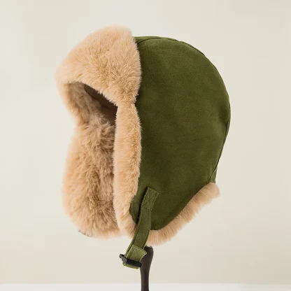 Thickened Faux Fur Aviator Hat with Windproof - Image 3