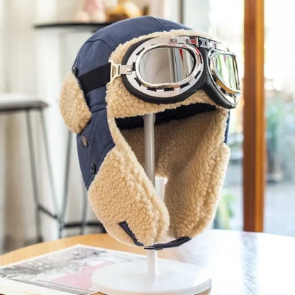 Warm Thick Aviator Hat with Ear Flaps - Image 13