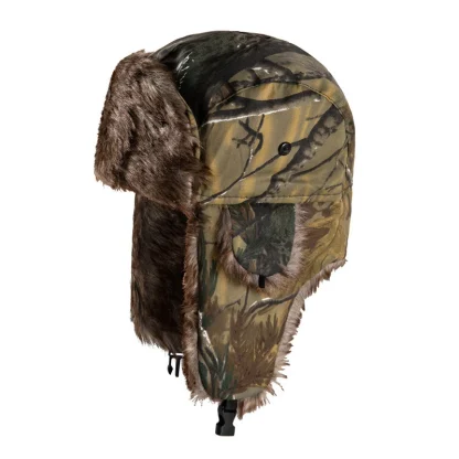 Foldable Ear Flaps Ushanka with Camo Print