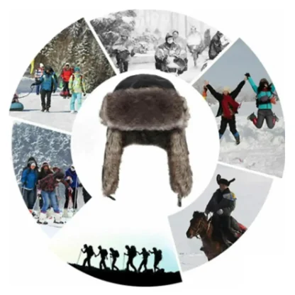 Ushanka Buckled Ear Flaps with Faux Fur - Image 9