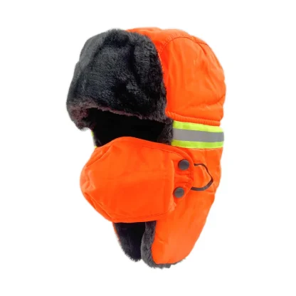 Fluorescent Reflective Safety Aviator Hat - Image 2